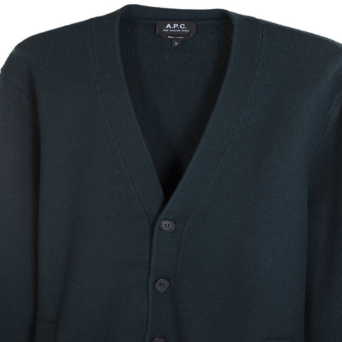 A.P.C. Gabriel Cardigan Dark Green WVBAJ-H22221 Degli Uberti